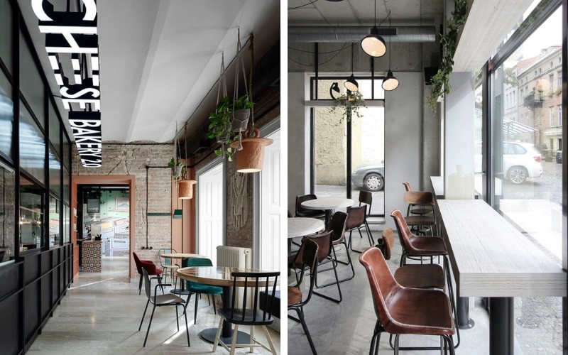 Thiết kế quán cafe 4m được tận dụng tối đa diện tích