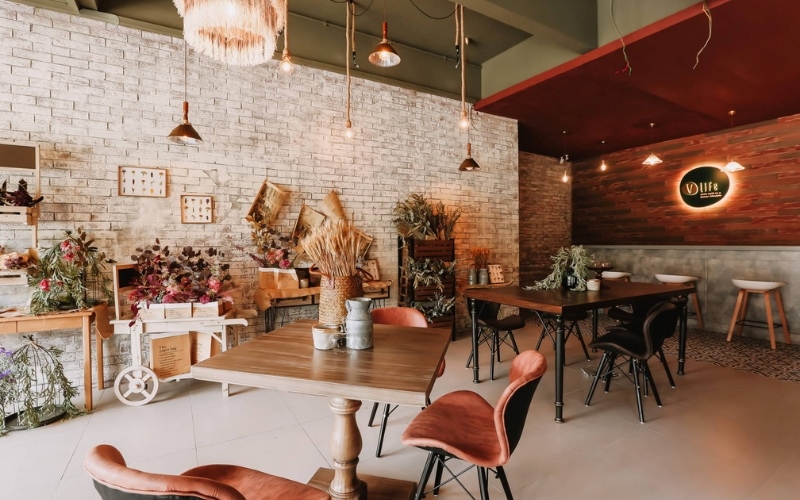 Không gian decor đẹp mắt của quán cafe phong cách Vintage