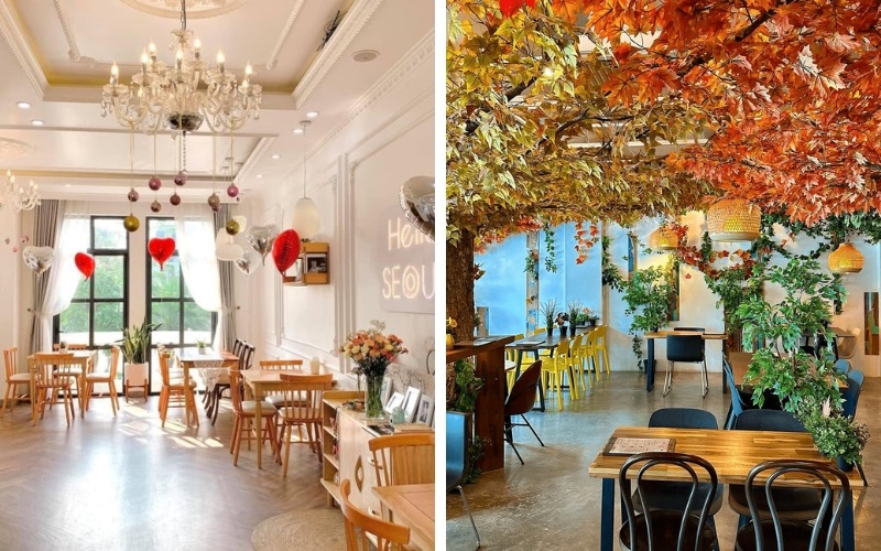 Thiết kế quán cafe mặt tiền 5m kiểu Hàn Quốc có nhiều góc sống ảo