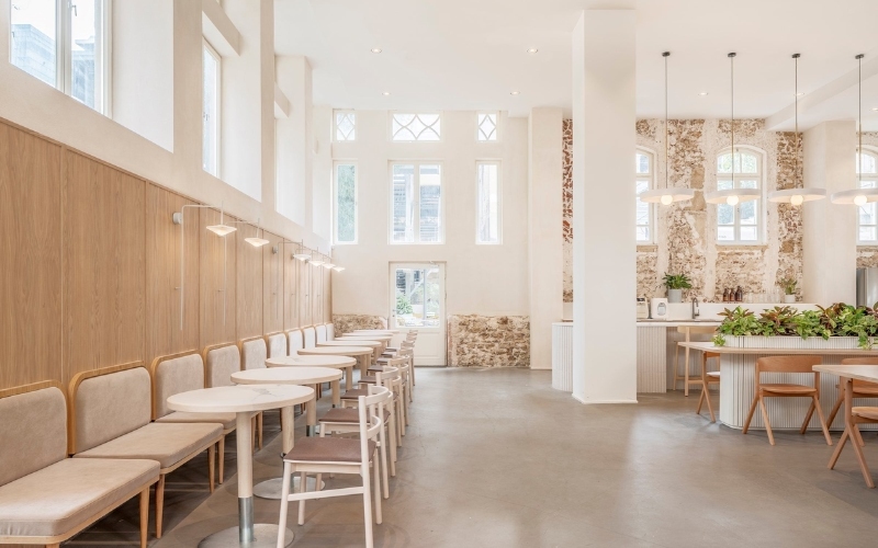 Nội thất của quán cafe theo phong cách Scandinavian