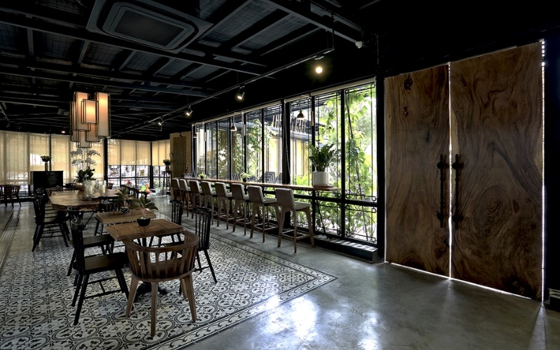 Cấu trúc thép chắc chắn cho mẫu quán cafe tiền chế
