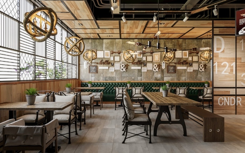 Những chiếc đèn có hình dáng kỳ lạ giúp tô điểm cho nội thất quán cafe