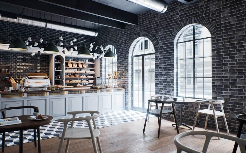Thiết kế quán cafe 40m2 theo xu hướng đơn giản