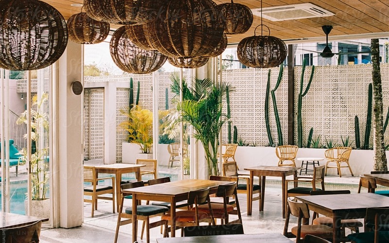 Phong cách thiết kế quán cafe Địa Trung Hải