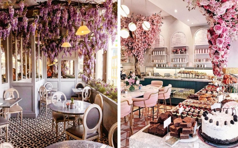 Vẻ đẹp lãng mạn của không gian quán cafe phong cách Pháp
