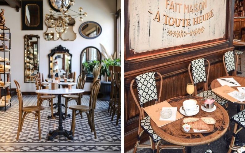 Nội thất quán cafe kiểu Pháp rất được nhiều chủ đầu tư yêu thích