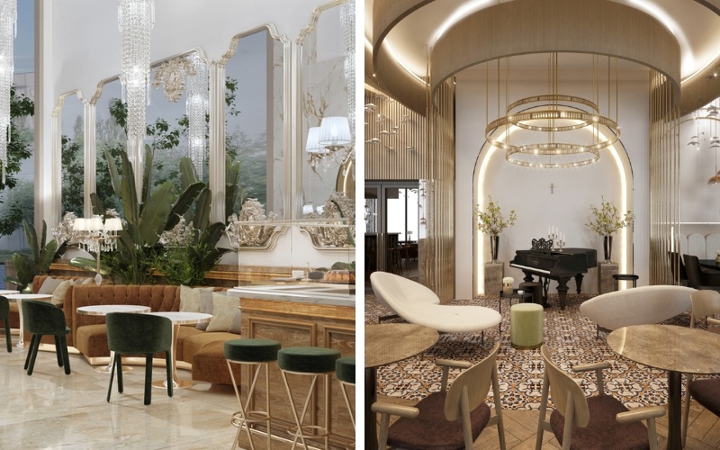 Phong cách thiết kế quán cafe theo kiểu cổ điển