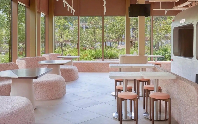 Phong cách thiết kế quán cafe Hàn Quốc