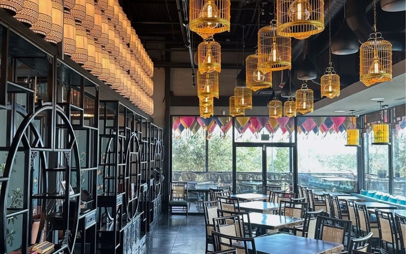 Thiết kế nội thất đặc sắc của quán cafe kiểu Trung Quốc