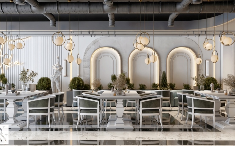 Thiết kế quán cafe phong cách cổ điển cho chủ đầu tư yêu thích mô hình sang trọng
