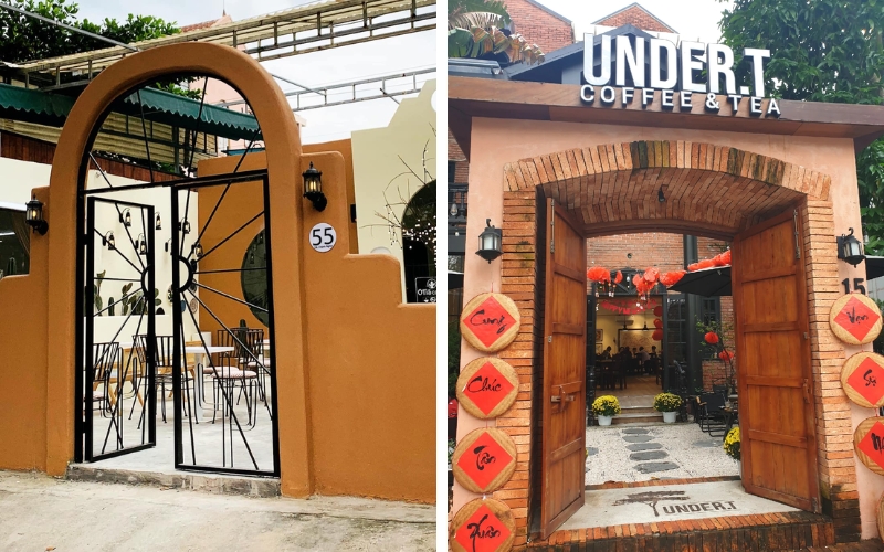 Mẫu cổng quán cafe theo kiểu thịnh hành của những thập niên trước