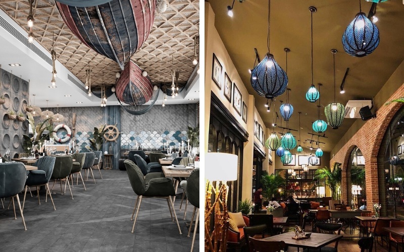 Trang trí trần quán cafe là tạo ấn tượng cho khách hàng