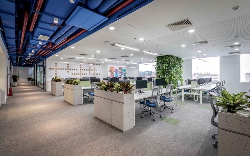Mẫu thiết kế văn phòng diện tích 60m2 phong cách hiện đại