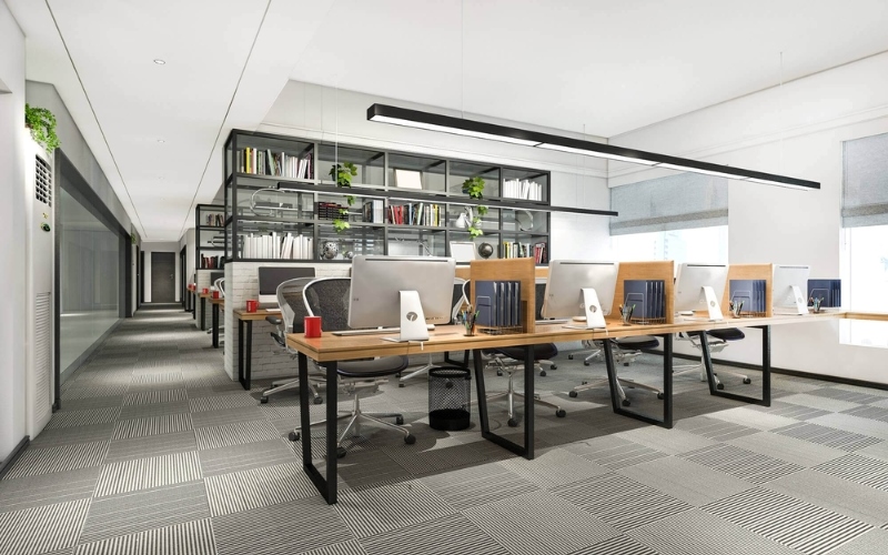 Thiết kế văn phòng 60m2 kiểu đơn giản