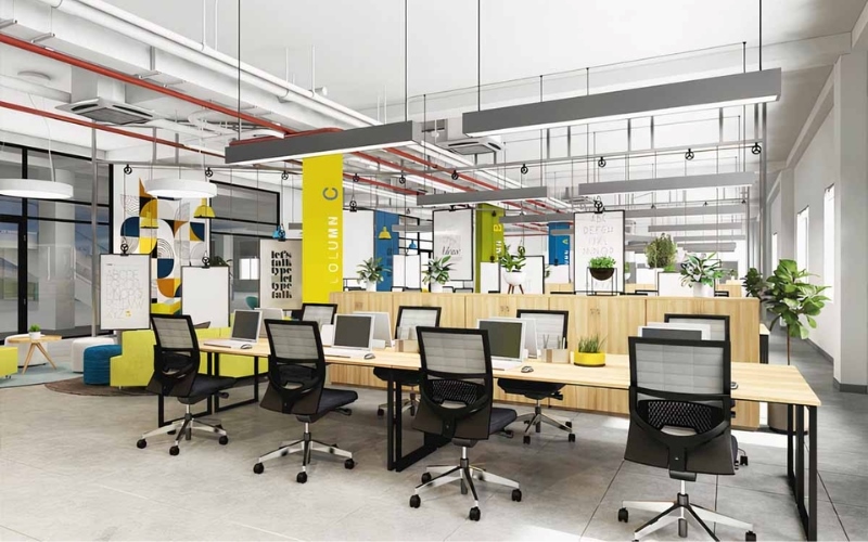 Thiết kế văn phòng 60m2 sáng tạo theo xu hướng mới