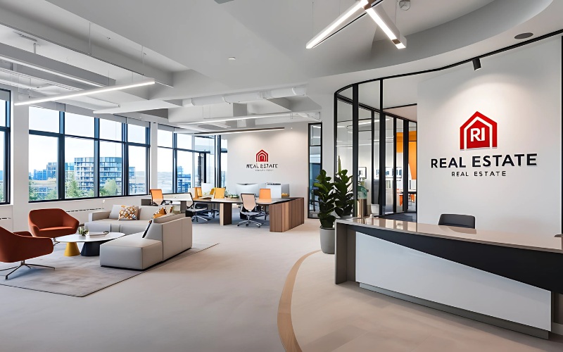 Logo của doanh nghiệp nổi bật tại sảnh dễ tạo ấn tượng cho khách hàng
