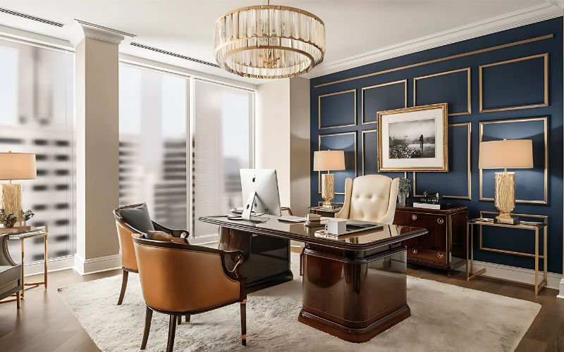 Phòng giám đốc sang trọng trong văn phòng 90m2