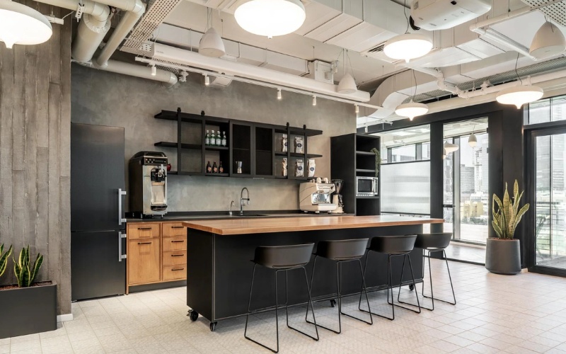 Khu vực pantry tiện lợi dành cho văn phòng rộng 150m2