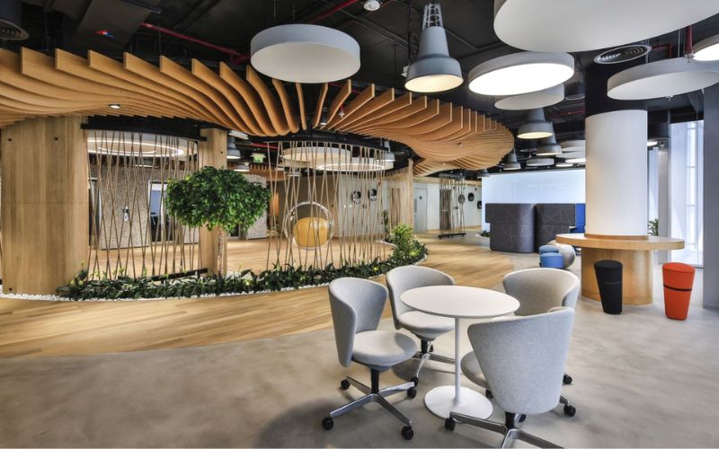 Thiết kế văn phòng 300m2 hiện đại chú trọng vào công năng sử dụng của nội thất
