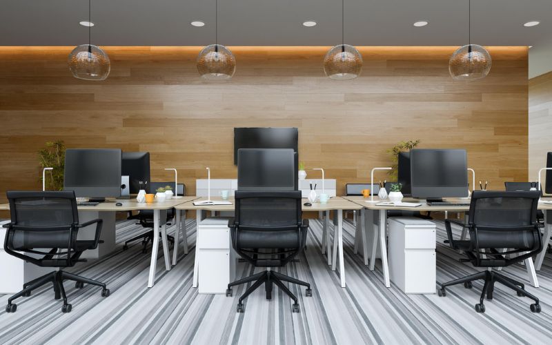 Thiết kế văn phòng 400m2 với các gam màu nhẹ nhàng