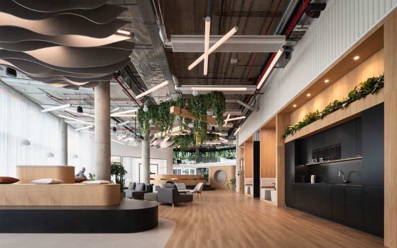 Không gian thiết kế văn phòng 500m2 được lược bỏ tối đa vách ngăn