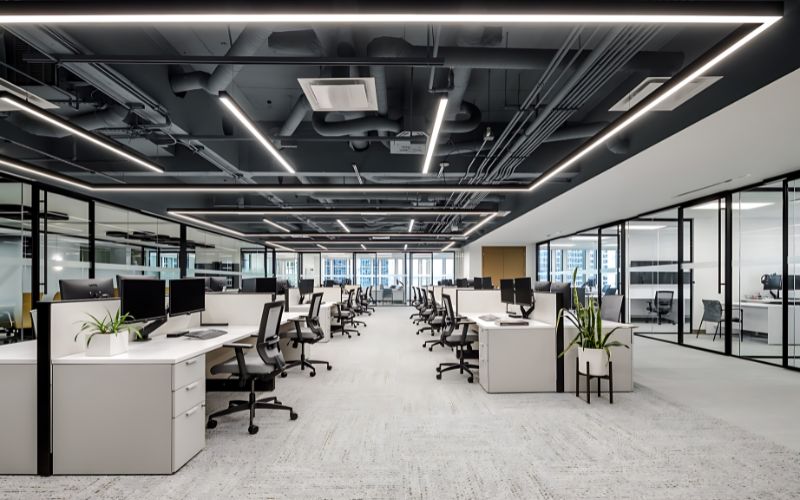 Thiết kế văn phòng 600m2 mang đến vẻ đẹp cứng cáp