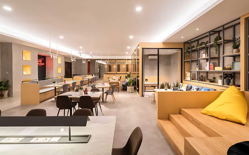Mẫu thiết kế văn phòng 600m2 phong cách mở