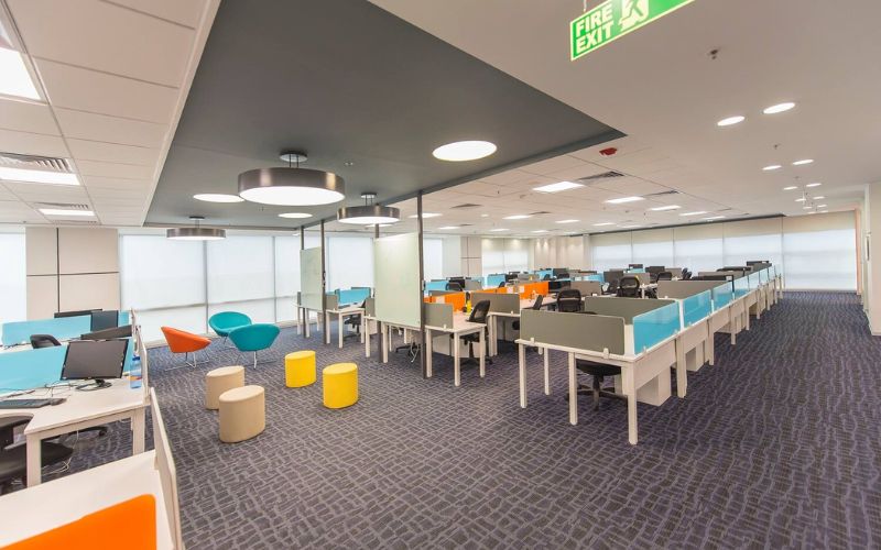 Thiết kế khu vực làm việc linh hoạt cho văn phòng 600m2