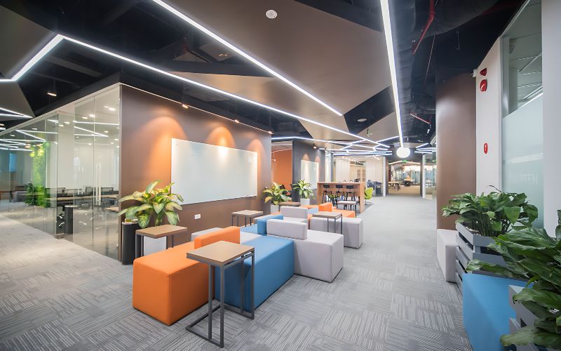 Thiết kế văn phòng 600m2 phong cách hiện đại