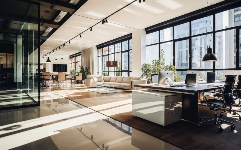 Mẫu văn phòng hiện đại có diện tích hơn 200M2