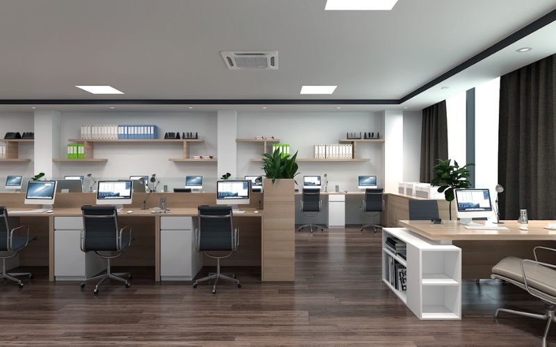 Lắp đặt hệ thống đèn chiếu sáng để văn phòng trở nên sáng sủa hơn