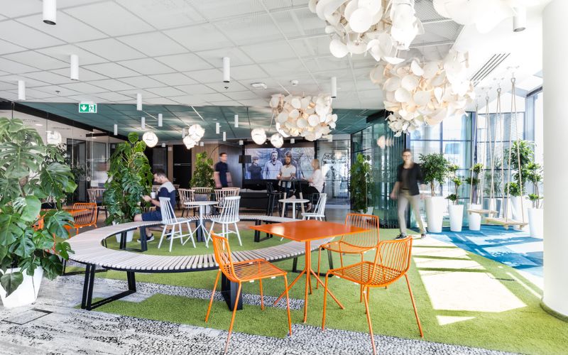 Mẫu sân vườn văn phòng chủ đề quán cafe cực thu hút