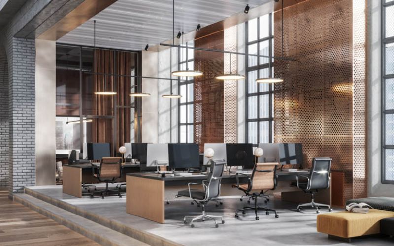 Mẫu văn phòng cho thuê dưới 50m2 được bố trí khoa học, đáp ứng đầy đủ nhu cầu làm việc hằng ngày