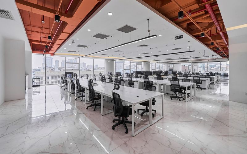 Không gian văn phòng diện tích lớn tối ưu vận hành, nâng cao hình ảnh thương hiệu doanh nghiệp