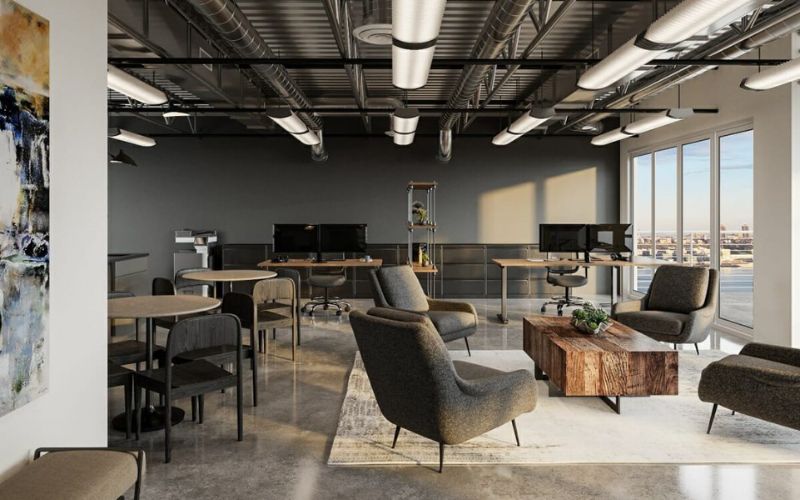 Mẫu văn phòng cho thuê 100m2 phân chia khu vực khoa học, tối ưu diện tích