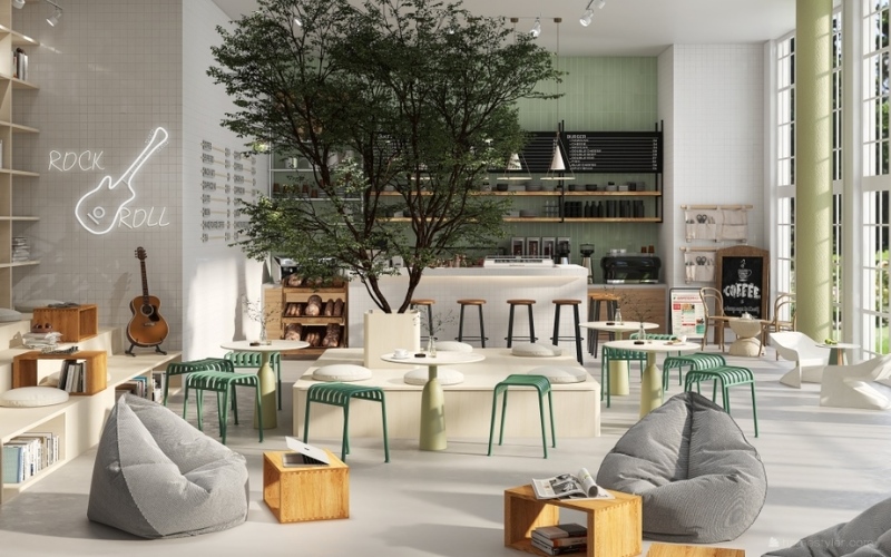 thiết kế quán cafe đẹp