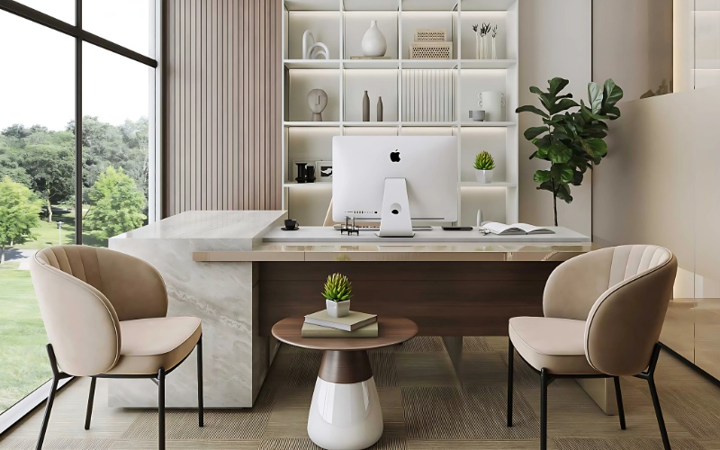 Thiết kế cây xanh trong văn phòng của lãnh đạo